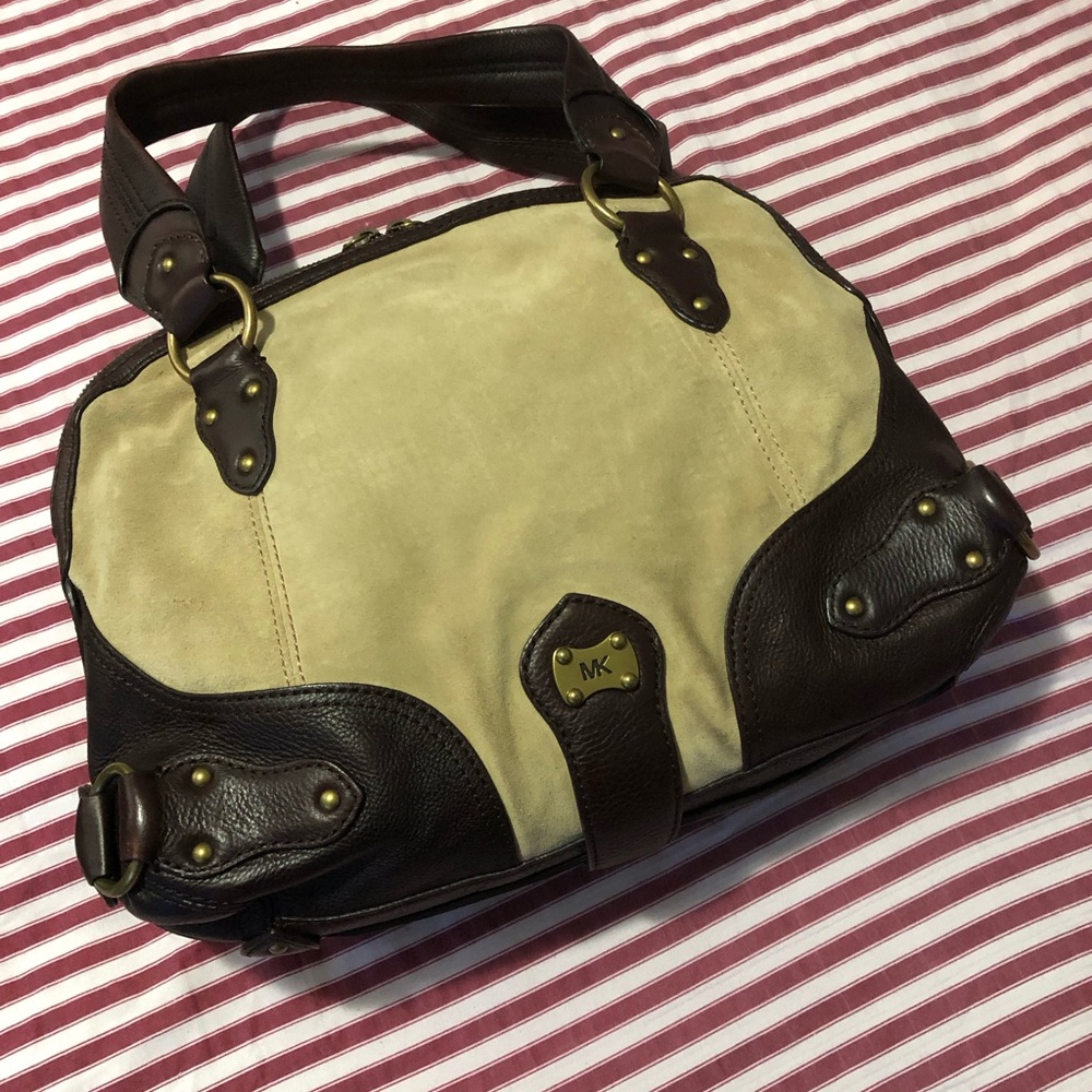 Michael Kors Tan and Brown Leather Satchel